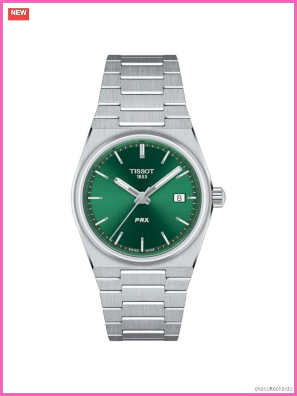 Tissot PRX Swiss Quartz 35mm Stainless Steel Watch Date Water Resistant